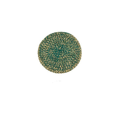 Jute Coasters in Olive Green/Natural, Tied Set of 4