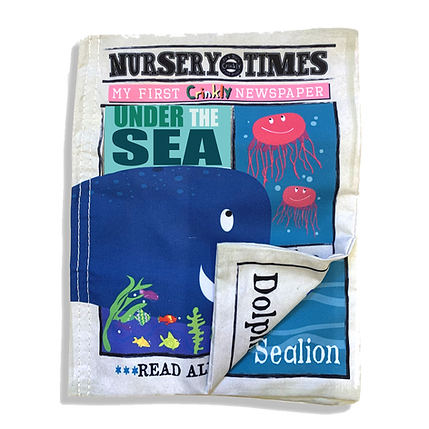 Crinkly Cloth Newspaper - Under the Sea