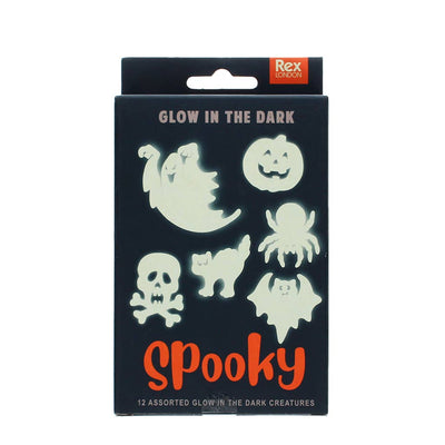 Rex London UK - Glow in the dark stick-on shapes (box of 12) - Spooky