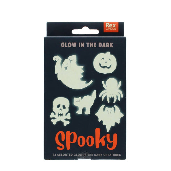 Rex London UK - Glow in the dark stick-on shapes (box of 12) - Spooky