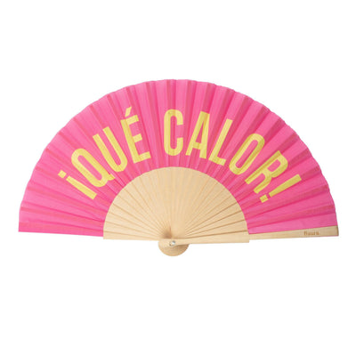 Hand Fan - Pink and Yellow “It’s So Hot”