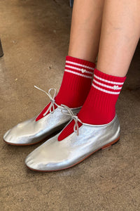 Embroidered Girlfriend socks - Scarlet & Heart