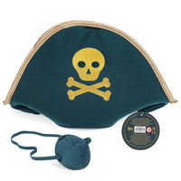 Pirate hat and eye patch set