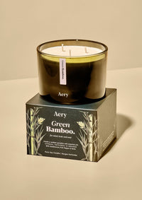 Green Bamboo Triple Wick Candle