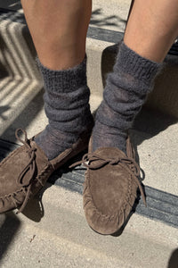 Mohair Veil Socks - Mocha