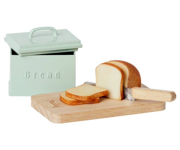Minature Bread Box with Utensils