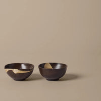 Koyo Bowl - Set of 2 - Dark Brown/Buff