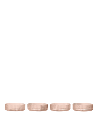 Ripple Serving Bowis - Set of 4 - Blush