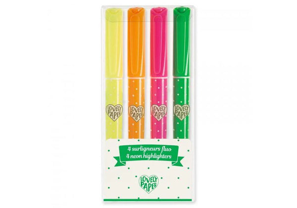 4 Pack Neon Highlighters