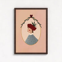 Queen of the Rodeo - Giclee Art Print - Raspberry: A3