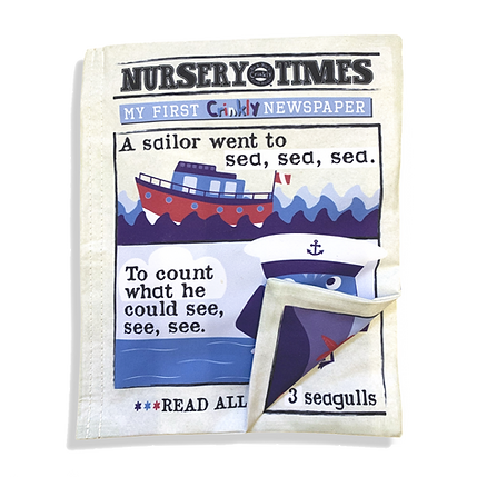 Nursery Times Crinkly Cloth Newspaper - Sailor Went to Sea