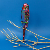 Parakeet Bookmark - Hot Pink/Red