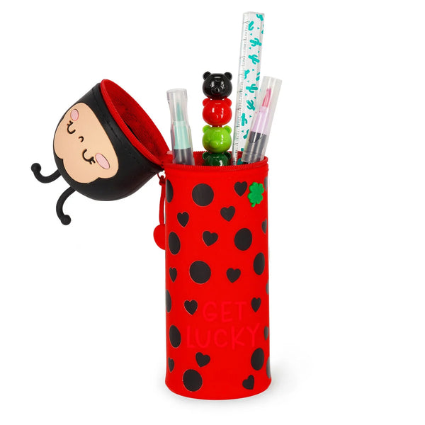 2 in 1 Silicone Kawaii Pencil Case - Ladybird