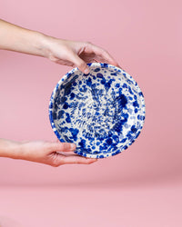 Garlic Grater Plate - Large Ceramic Blue - Persia