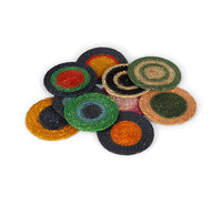 Seagrass Coaster - Olive Green / Natural