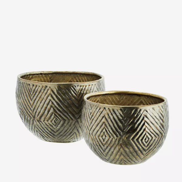 Madam Stoltz - Aluminium Flower Pot - Medium