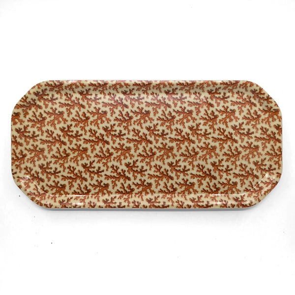 Large Octagonal Birch Wood Tray - Seaweed