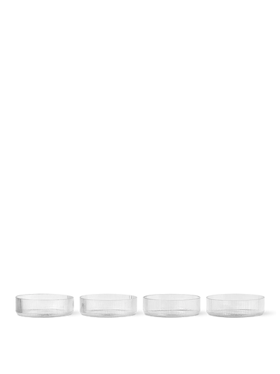 Ripple Serving Bowls - Set of 4 - Clear