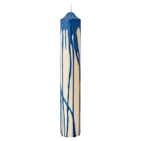 Dryp Pillar Candle - Deep Blue