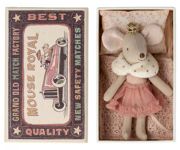 Little Sister Princess Mouse in Matchbox