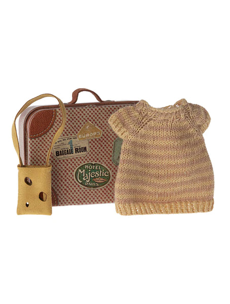 Maileg - Knitted Dress and bag in suitcase, Big