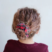 Giant Tartan Scrunchies - Red