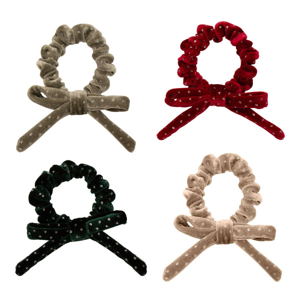 Christmas Giant Velvet Bow Scrunchies