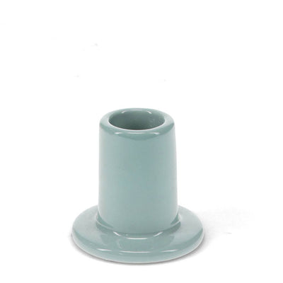 Ceramic tube candle holder - Slate grey