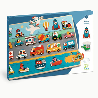 Djeco Vroom Wooden Puzzle
