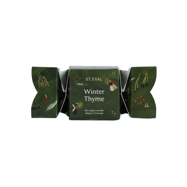Christmas Cracker Mini Glass Candle - Winter Thyme
