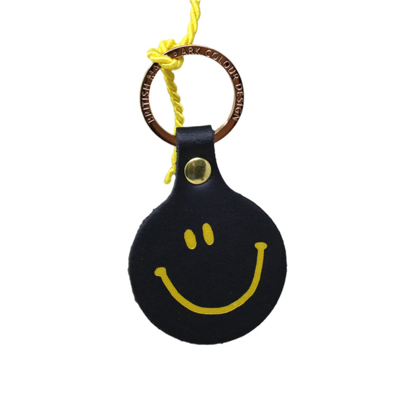 Feeling Lush Smilie Face Key Fob - Black