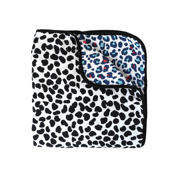 ETTA LOVES - ANIMAL PRINT SENSORY MUSLIN BLANKET - reversible