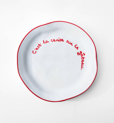 Statement Plate - 'C'est la cerise sur le gateau'