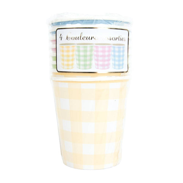 Pastel Assorted Colours Cups - Set of 8