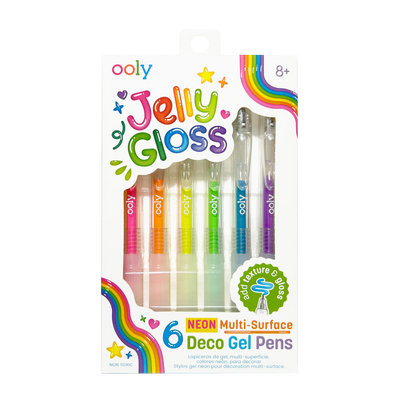 Jelly Gloss - Neon Multi-Surface Deco Gel Pens (Set of 6)