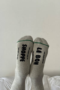 Hugger Socks - Heather Grey/Black