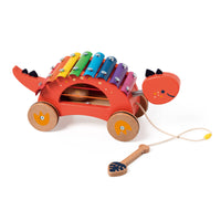 Classic World Wooden Dinosaur Xylophone and Pull Along