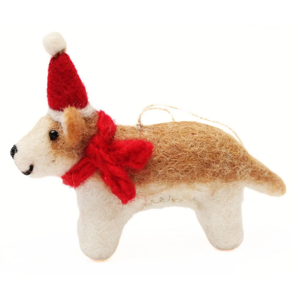 Corgi with Hat & Scarf Decoration