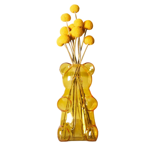 Balvi Yummy Bear Glass Vase Yellow Vase