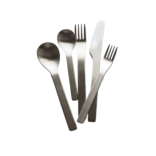 FLINT cutlery place setting - brushed stainless steel (set of 5)