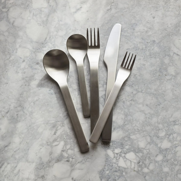 Aaron Probyn - FLINT cutlery place setting - brushed stainless steel (set of 5)