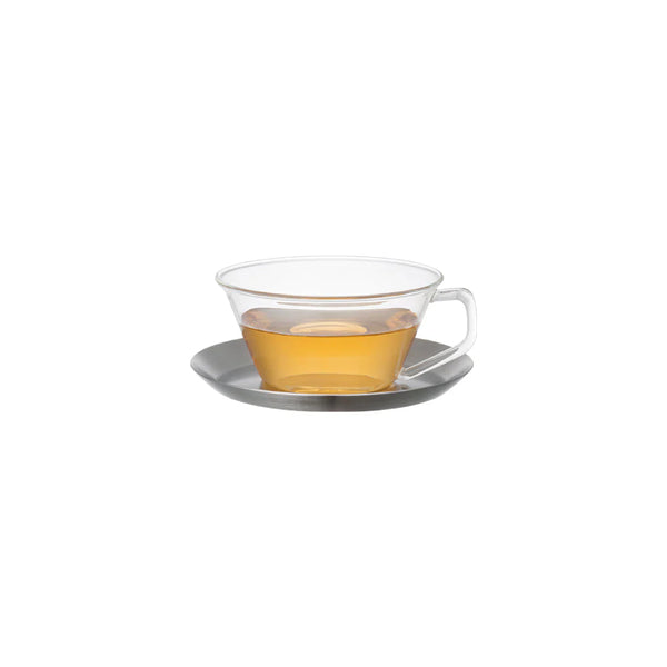 Cast Tea Cup & Stainless Steel Saucer 220ml