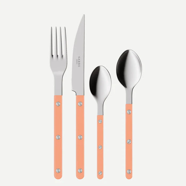 Bistrot Solid 4 Pieces Cutlery Set - Nude Pink