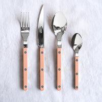 Bistrot Solid 4 Pieces Cutlery Set - Nude Pink