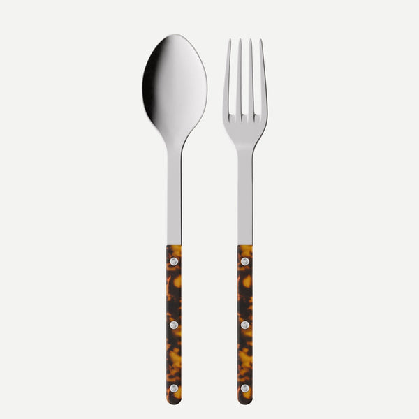 Bistrot Solid 2 Piece Serving Set - Faux Tortoise