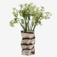 Madam Stoltz  - Twisted Vase with Stripes (Multi-colour)