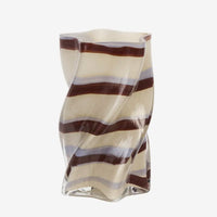 Madam Stoltz  - Twisted Vase with Stripes (Multi-colour)