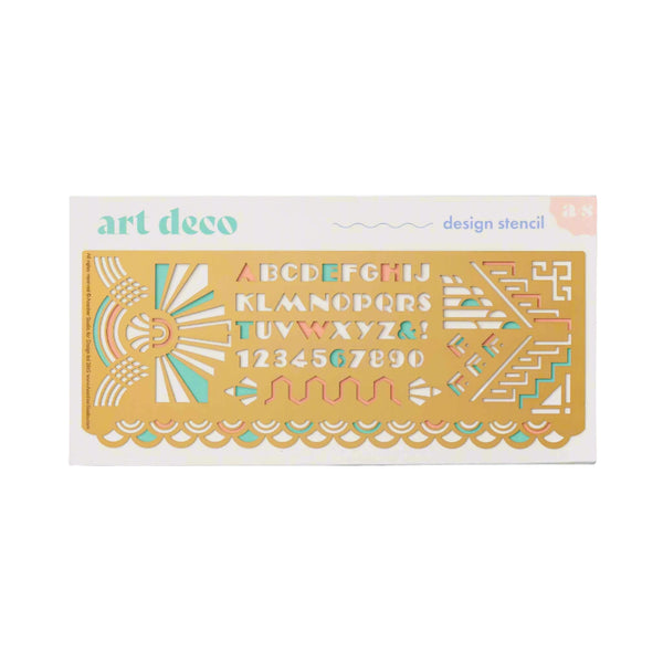 Art Deco, Design & Craft drawing Stencil