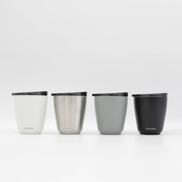 HuskeeSteel Cup & Lid - Black 8oz
