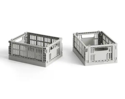 Colour Crate - Light Grey - Mini Set of 2